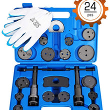 Orion Motor Tech 24pcs Heavy Duty Disc Brake Piston Caliper Compressor Rewind Tool Set and Wind Back Tool Kit for Brake Pad Replacement Reset, Fits Most American, European, Japanese Autos