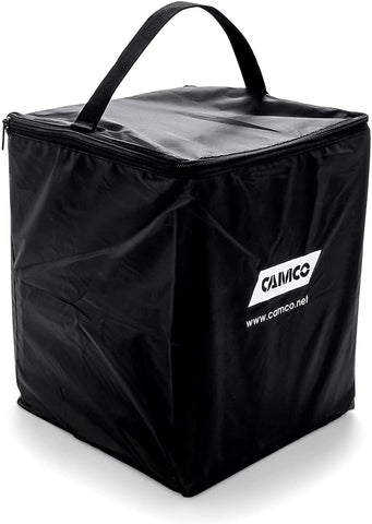 Camco Replacement Storage Bag for RV Leveling Blocks - Holds up to (10) 8-inch x 8-1/2-inch RV Leveling Blocks - Features a Sturdy Zipper Closure and Carrying Handle (44508)