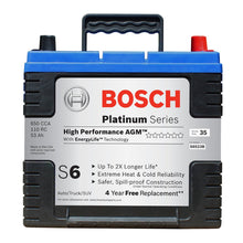 Bosch S6523B S6 Flat Plate AGM Battery