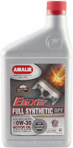 Amalie (160-65716-56-12PK) 0W-30 Elixir Full Synthetic Motor Oil - 1 Quart Bottle, ( Pack of 12)