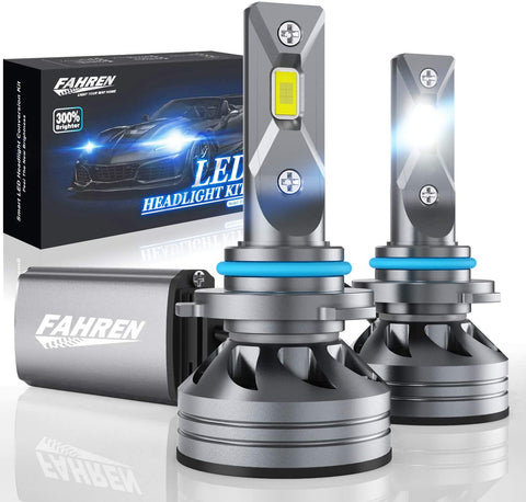 Fahren 9005/HB3/H10 LED Headlight Bulbs, 60W 10000 Lumens Super Bright LED Headlights Conversion Kit 6500K Cool White IP68 Waterproof, Pack of 2