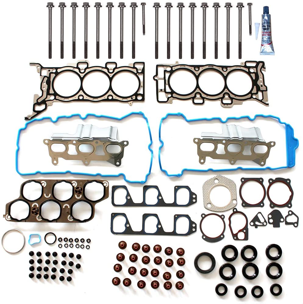 ECCPP Engine Replacement Head Gasket Set Bolts for 2007-2011 2008 2009 2010 for Chevrolet for Pontiac for Saturn for Suzuki 3.6L VIN 7 N36A