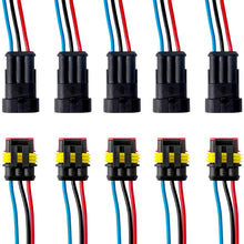 LanHong 3 Pin Way 16 AWG Car Waterproof Electrical Connector Plug with Wire AWG Marine Pack of 5
