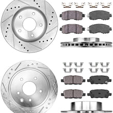 Callahan CDS02269 FRONT 296.03mm + REAR 291.3mm D/S 5 Lug [4] Rotors + Brake Pads + Clips