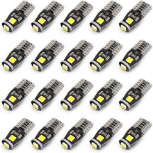 KAFEEK 20x T10 Wedge 194 168 2825 W5W LED Bulbs, Super Bright 3-3030 Chipset, CAN-Bus Error Free, Interior Lights, License Plate Dome Map Door Courtesy Park Lights,Xenon White