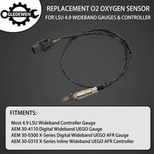 LSU 4.9 Lambda WideBand O2 Oxygen Sensor | for AEM 30-4110 30-0300 30-0310 - X Series AFR Inline Controller - UEGO A/F Ratio Wideband 02 Gauge | Replace# 17025, 0258017025