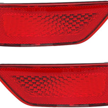 HERCOO Rear Bumper Reflector Light Lamp Compatible with Jeep Grand Cherokee 2012-2018, Patriot 2013-2017, Dodge Journey 2012-2020, Pack of 2