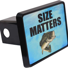 Rogue River Tactical Funny Fishing Size Matters Trailer Hitch Cover Plug Fish Bass Gift for Fisherman