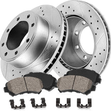 Callahan CDS02417 FRONT 362.8mm D/S 8 Lug [2] Rotors + Ceramic Brake Pads + Hardware [ fit Ford F-250 F-350 F-450 4WD ]