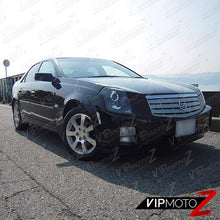 VIPMOTOZ Black Housing OE-Style Projector Headlight Headlamp Assembly For 2003-2007 Cadillac CTS Halogen Model, Driver & Passenger Side
