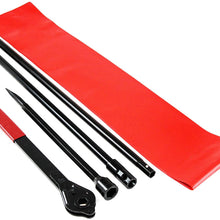 Red Hound Auto 1994-1998 Compatible with Dodge Ram Lug Extension Ratchet Tire Tool Replacement Kit for Jack w Case