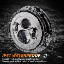 7 Inch LED Headlights with Mounting Bracket DOT Motorcycle Headlamp Kit For Touring Street Glide Road King Electra Glide Ultra Classic Fat Boy Tri Cvo Heritage Softail Slim Delux Ultra Limited Chrome