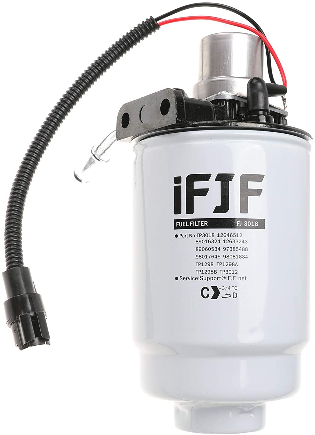iFJF 12639277 Water in Fuel Indicator Sensor for Duramax 6.6L Chevrolet Silverado and GMC Sierra Engine 2001-2011 Truck Aftermarket 8 Side Design