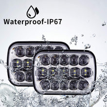 BICYACO DOT 110W 5x7 Inch Led Headlights 7x6 Inch Hi/Low Led Sealed Beam Headlamp for Jeep Wrangler YJ Cherokee XJ H4 Plug H6054 Headlights H5054 6054 6052 Toyota Pickup（Chrome）