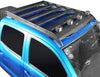 RODEO TRAIL Top Roof Rack Cargo Carrier Compatible with Toyota Tacoma 2/3 Gen 2005-2021 - Textured Steel Roof Rack w/ 4X LED Spotlights