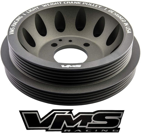 VMS RACING 94-97 Light Weight Billet Aluminum Crankshaft CRANK PULLEY Compatible with Mazda Miata MX5 1994-1997 1.8L BP-ZE Engines ONLY OEM SIZE (uses same belts)