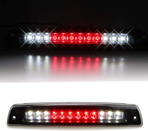 For 1994-2001 Dodge Ram 1500/2500/3500 Third 3rd LED Brake Light Cargo Lamp High Mount Brake Light Replacement (Black+ Smoke Lens)