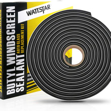 wattstar Headlight Restoration Kit Butyl Rope,About 15 FT（4.75m） Headlight Sealant Butyl Tape,Black Windshield Sealant, Rubbber for Headlight,RV,Windshield,Windows,Doors.…