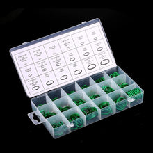 Cuque 18 Sizes 270Pcs O-ring Box O-Ring Tools Set Assortment Car Auto Vehicle Repair Car Air Conditioning Rubber O-Ring Tools HNBR Seals Assortment Kit Green