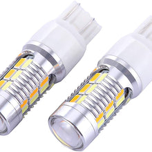 7441 7443 7444 Turn Signal White Yellow Amber Switchback Led Light Bulbs 22 SMD with Projector, for Standard Socket, Not CK, Pair of 2