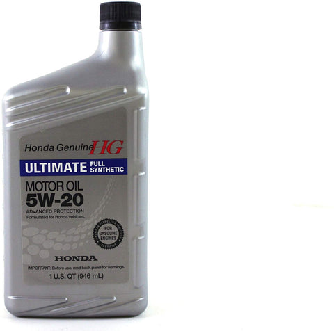 Genuine Honda Fluid 08798-9038 5W-20 Ultimate Full Synthetic Motor Oil - 1 Quart Bottle