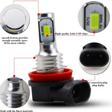 H11 H8 LED Bulbs 6000k Super Bright Fog Light High Power 3030 CSP Replacement for Cars,Trucks, SUVs, Vans 2pcs Ice-Bule
