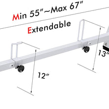 AA-Racks Model X27 Square 2 Bar Set Rain-Gutter Van Ladder Roof Racks Steel Rack (White)