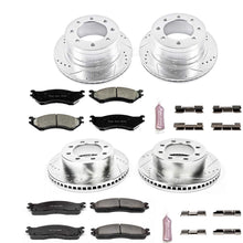 Power Stop K5468 Front & Rear Brake Kit with Drilled/Slotted Brake Rotors and Z23 Evolution Ceramic Brake Pads