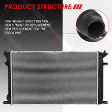 13188 OE Style Aluminum Core Cooling Radiator Replacement for Audi A5 Q3 Q5 A4 Allroad 2.0L CAED / 3.2L CALA AT 10-17