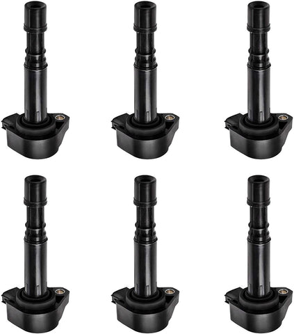 Ignition Coil 6-Pack Compatible with Honda Accord - Civic - Odyssey - Pilot - Ridgeline - Acura CL RL TL 3.0L 3.2L 3.5L V6
