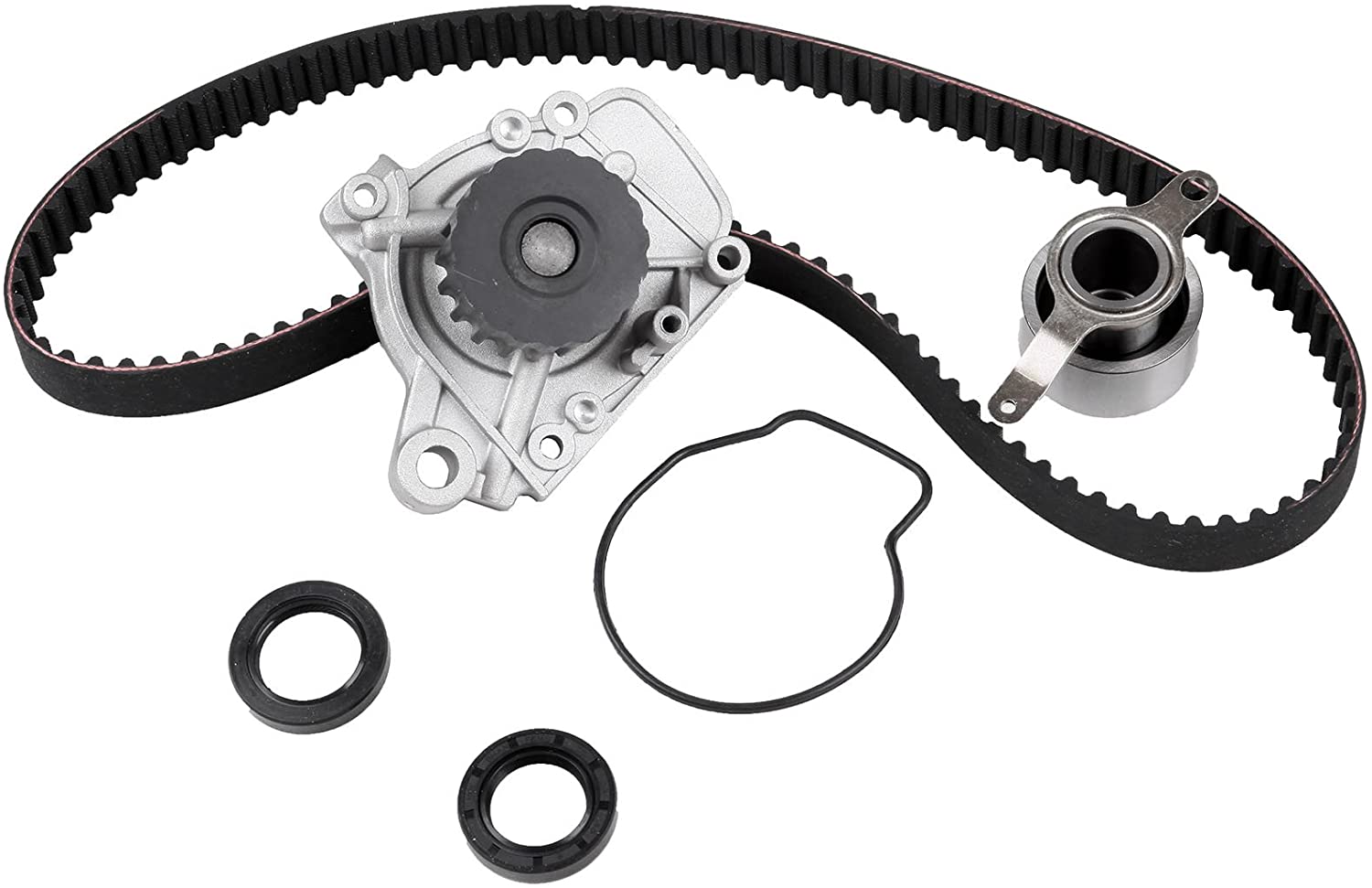 OCPTY Timing Belt Water Pump Kit, Automotive Replacement Timing Parts Belt Sets With Seals Replacement fit for 1996-2000 Honda Civic CX DX LX 1.6L 1590CC L4 SOHC 16 VALVE D16Y7 TBK224 WP135-1390