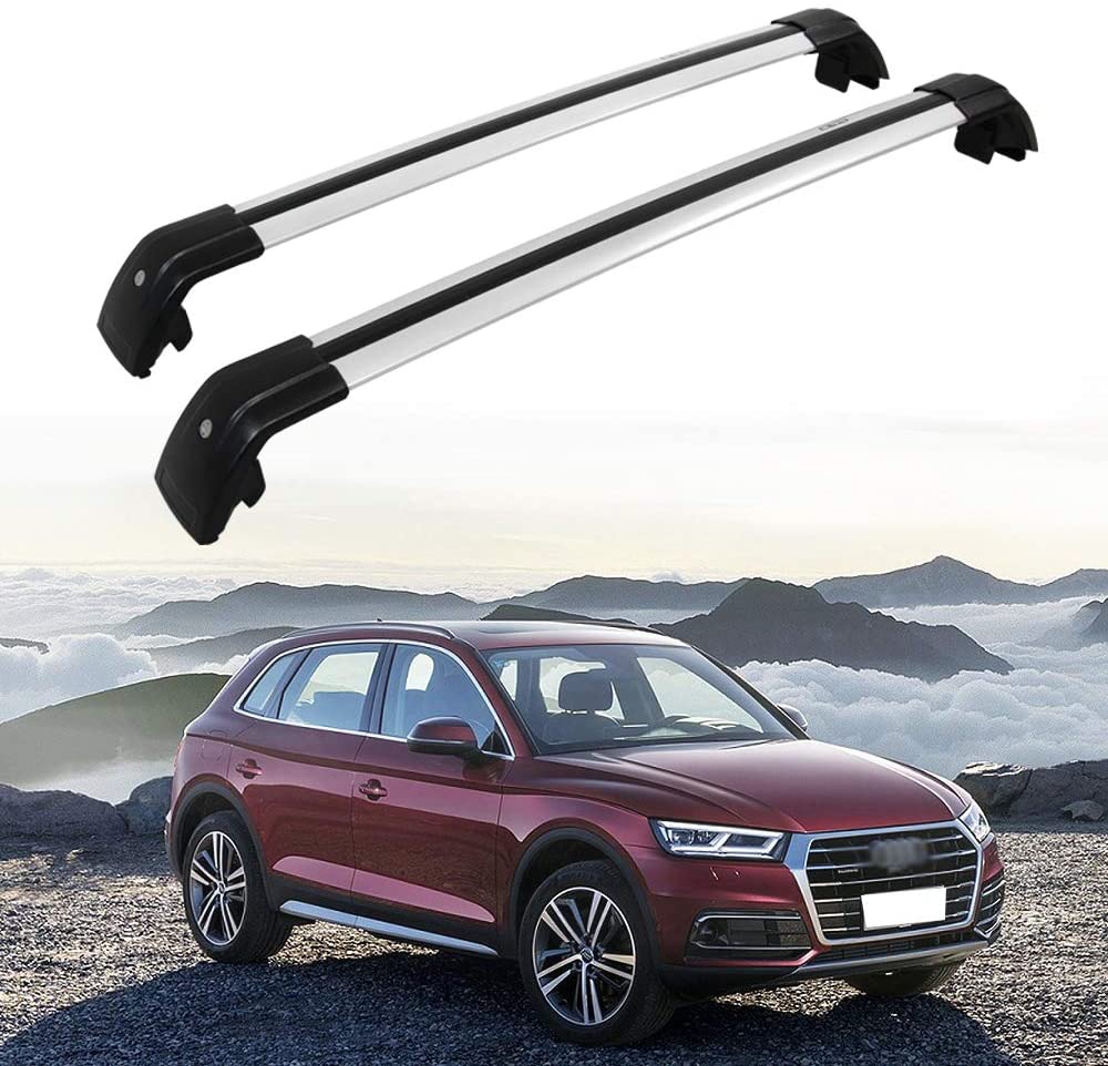 Hydraker 2Pcs Roof Rack Cross Bars Fit for 2013-2019 Audi Q5-Silver