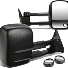DNA Motoring TWM-001-T222-BK+DM-SY-022 Pair of Towing Side Mirrors + Blind Spot Mirrors