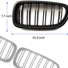 Zealhot Front Kidney Grille Fit for BMW 5 Series F10 F11 F18 2010-2017 (MATTE BLACK)
