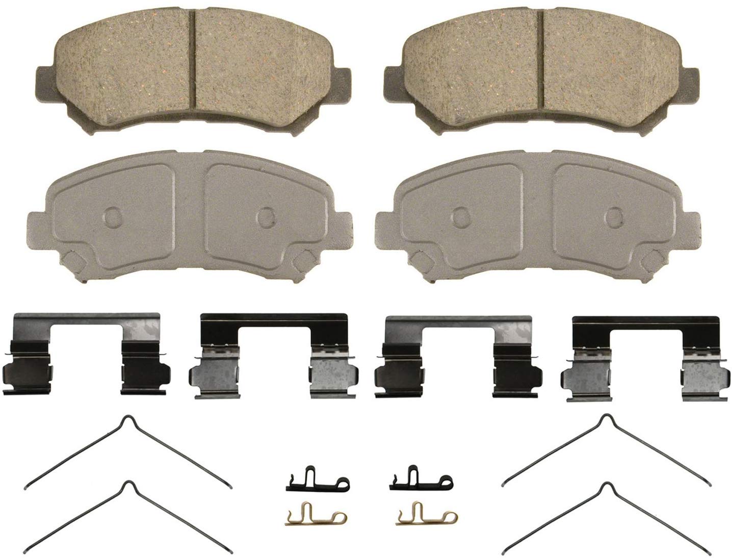 Wagner ThermoQuiet QC1338 Ceramic Disc Pad Set With Installation Hardware, Front