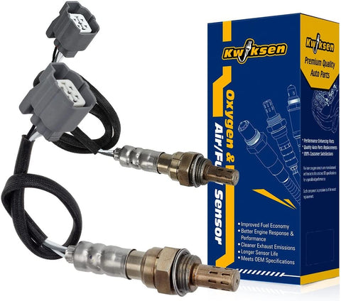Kwiksen 2Pcs Heated Oxygen O2 Sensor 234-4621 234-4122 Upstream & Downstream Replacement for Honda Civic 1.7L D17A2 Engine Only 2001 2002 2003 Compatible with Acura EL Base - 1.7L 2001 2002 2003