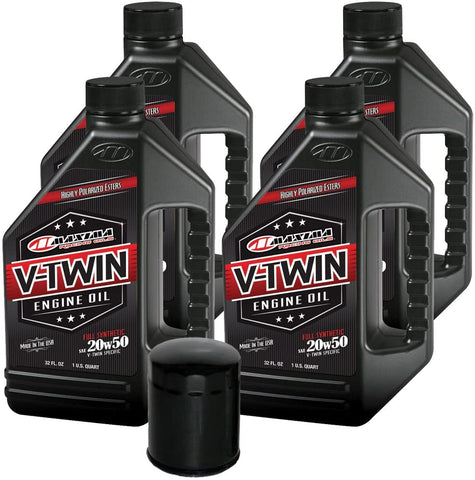 MaximaHiflofiltro VTEOCK16 Full Synthetic Engine Oil Change Kit for Harley Davidson Evolution V-Twin
