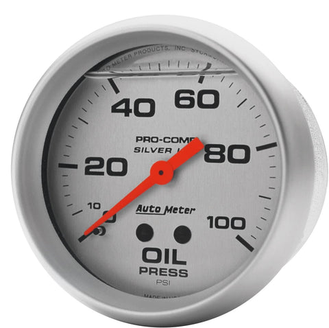 Auto Meter 4621 Silver LFGs Oil Pressure Gauge