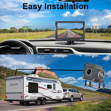 DoHonest V27 AHD 1080P 7'' TFT Monitor RV Dual Backup Camera for Trucks,Trailers,5th Wheels,Motorhomes, High-Speed Observation Plug and Play System with Super Night Vision IP69 Waterproof