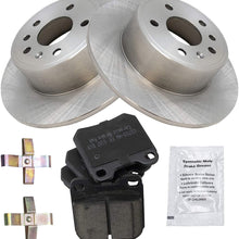 Rear Ceramic Brake Pads & Rotors Kit for Saturn L Series Saab 900 9-3