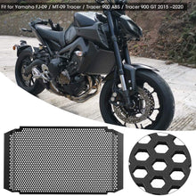 Qiilu Motorcycle Radiator Grille, Stainless Steel Radiator Grille Guard Protector Radiator Grille Guard Cover Fit for Yamaha FJ-09 / MT-09 2015-2020