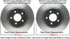 Detroit Axle - All (4) Front Rear 286mm Drilled Slotted Disc Brake Kit Rotors w/Ceramic Pads & Brake Kit Cleaner & Fluid for 2008 2009 2010 Subaru Impreza 2.5i