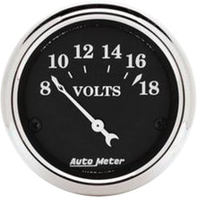 AUTO METER 1791 Old TYME Black Voltmeter Gauge,2.3125 in.