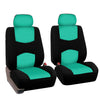 FH Group Mint FB050MINT114 Flat Cloth Fulls Set Seat Covers (w. 4 Detachable Headrests and Solid Bench)