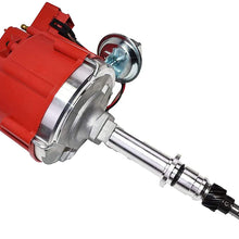 A-Team Performance Complete HEI Distributor 65K Coil 7500 RPM Compatible With Chevrolet Chevy GM GMC Truck Late Model Inline 6 Cylinder 230 250 292 One Wire Installation Red Cap