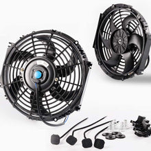 Full Aluminum Radiator With 2x 10" Black Electric Cooling Fan Kit Replacement for CHEVY C/K SERIES C10/K10 PICKUP L6/V8 1973-1980