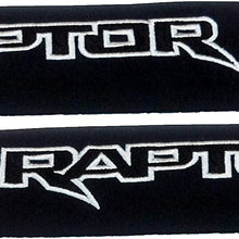 OZ-USA Set of 2 Raptor Logo for Ford F-150 Black Neoprene Automotive Seat Belt Covers Safety Shoulder Pad Travel Bag Straps