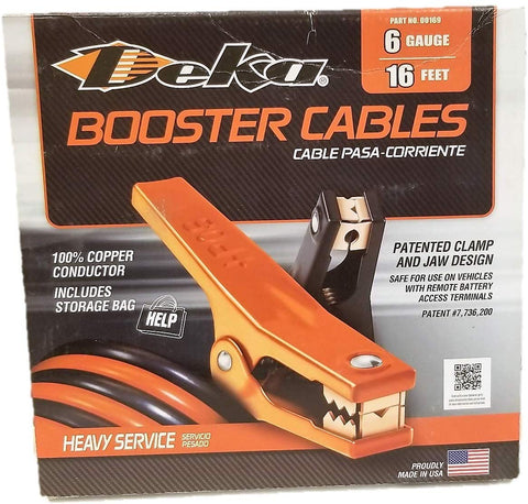 East Penn Extra Heavy-Duty Booster Cables - 16' 6 Gauge (00169)