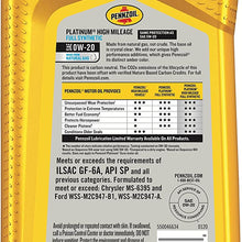 Pennzoil Platinum High Mileage Full Synthetic 5W-30 Motor Oil for Vehicles Over 75K Miles (5-Quart, Single-Pack)