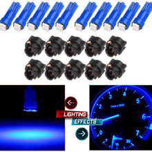 cciyu 10pcs T5 74 85 58 37 27 17 Super Blue 2-2835-SMD Instrument Panel Light Bulbs W/Twist Socket